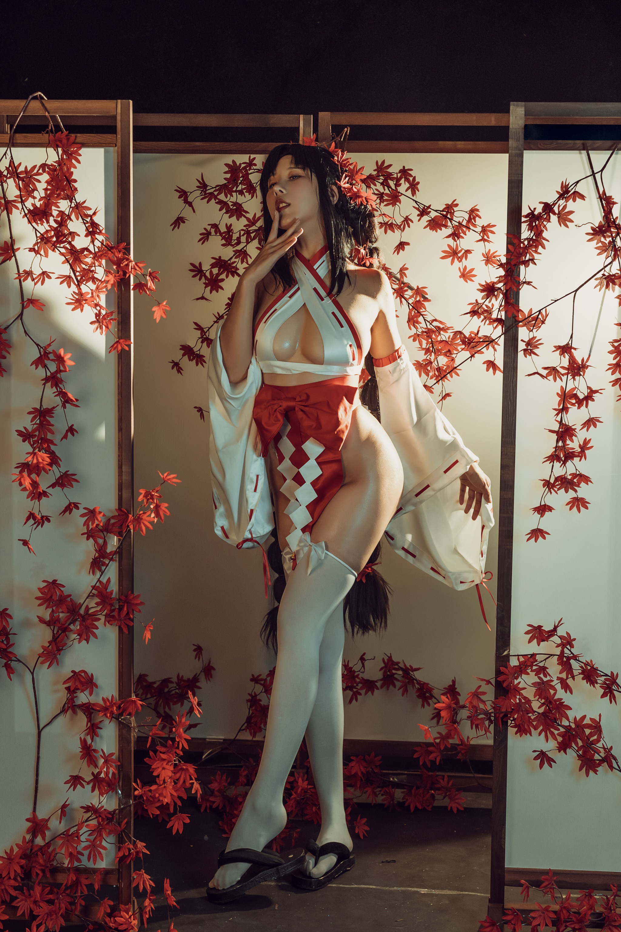 图片[1]-云溪溪 – NO.004 奶桃 巫女 [43P]-XikXak